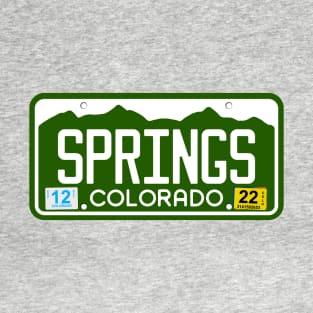 Colorado License Plate Tee - Colorado Springs T-Shirt
